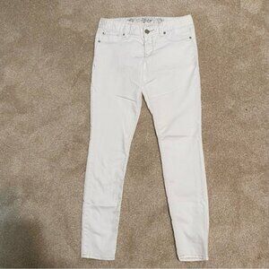 Express White Low Rise Skinny Jean Leggings for Women